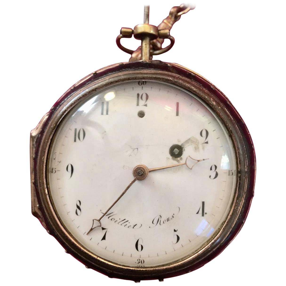 Moilliet Roux Quarter Repeater-Taschenuhr mit Gehäuse im Angebot 8