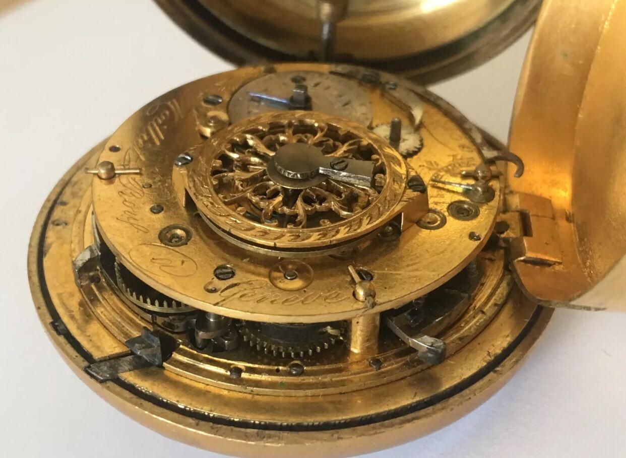 Moilliet Roux Quarter Repeater-Taschenuhr mit Gehäuse im Angebot 9