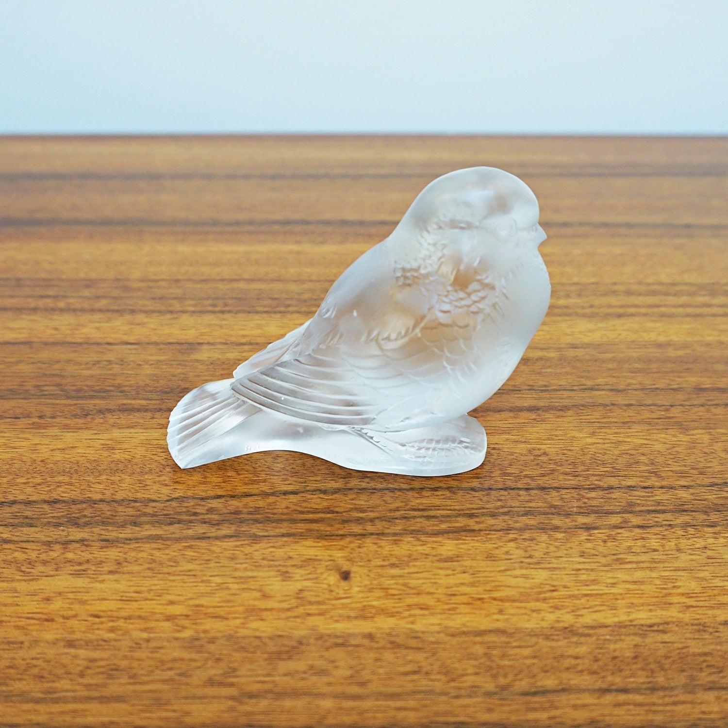 Art Glass 'Moineau Fier' a Proud Sparrow Art Deco Glass Paperweight