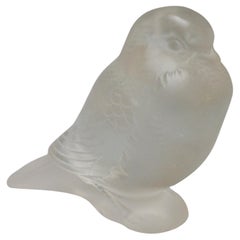 Vintage Moineau Fier an Original Rene Lalique Glass Sparrow Paperweight 