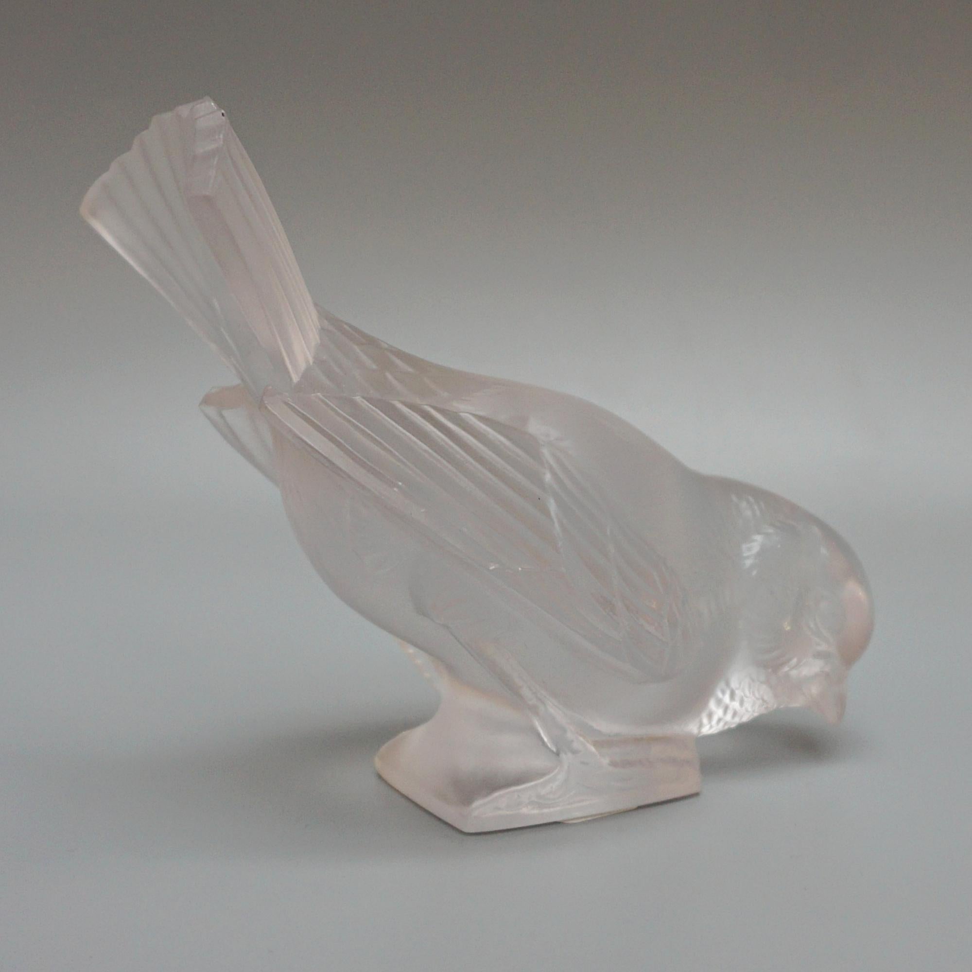 'Moineau Hardi' Art Deco Glass Paperweight by Rene Lalique 3