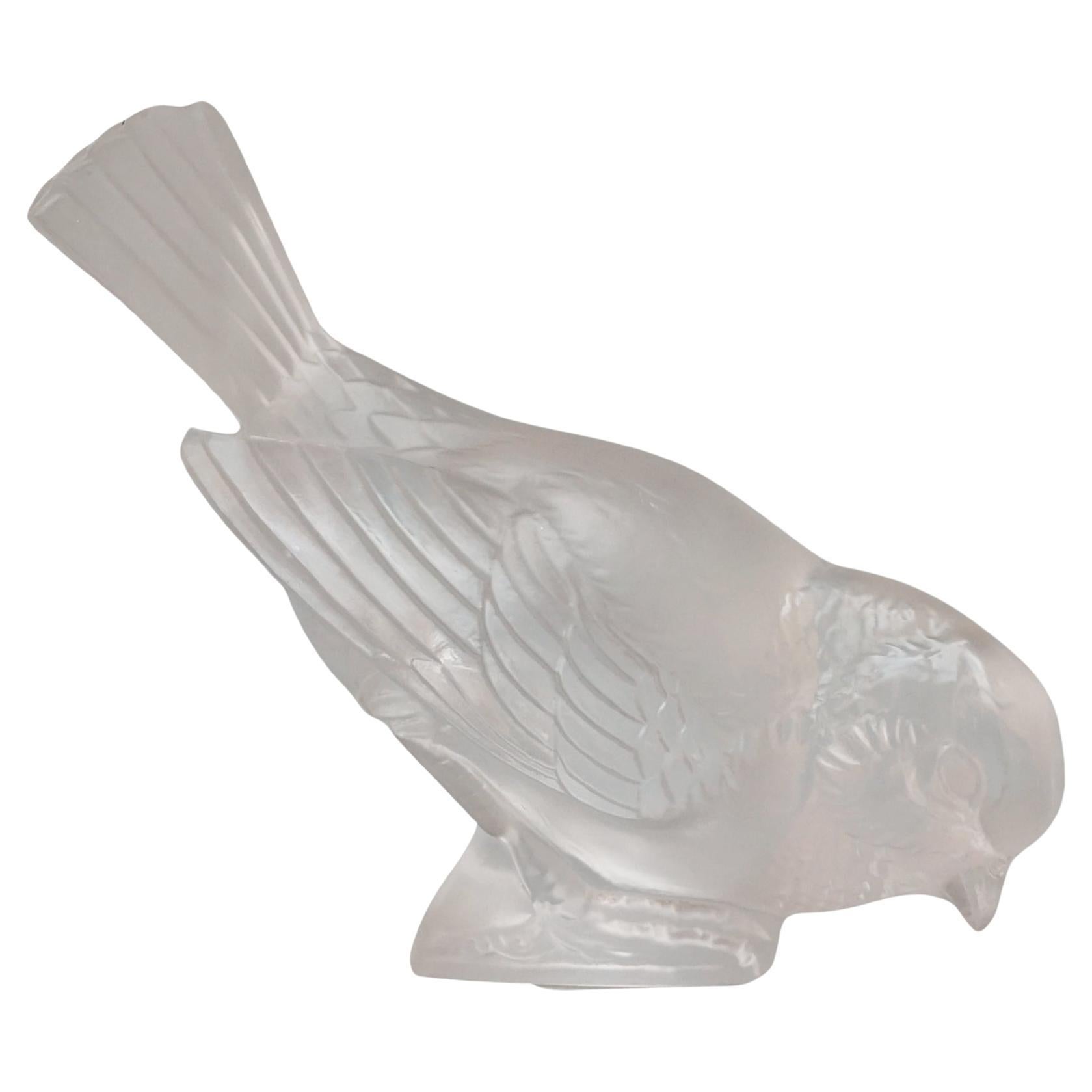 'Moineau Hardi' Art Deco Glass Paperweight by Rene Lalique  For Sale