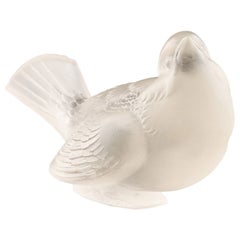 'Moineau Moquer' Rene Lalique Glass Paperweight