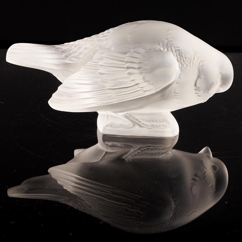 Art Deco 'Moineau Sournois' Rene Lalique Glass Paperweight