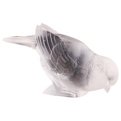 Moineau Timide Rene Lalique Presse-papiers en verre