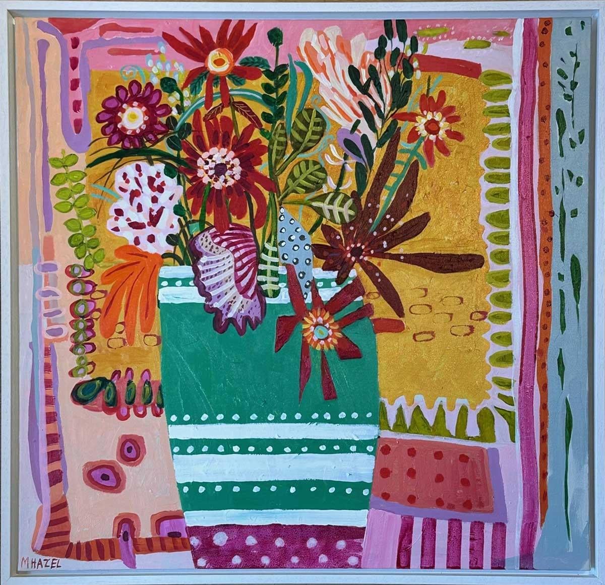 Conservado por Mejor - Pintura semiabstracta de colores expresivos y vibrantes. - Painting de Moira Hazel