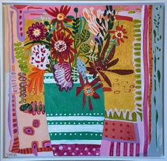 Kept for Best - Expressive and vibrant colourful semi abstract painting.