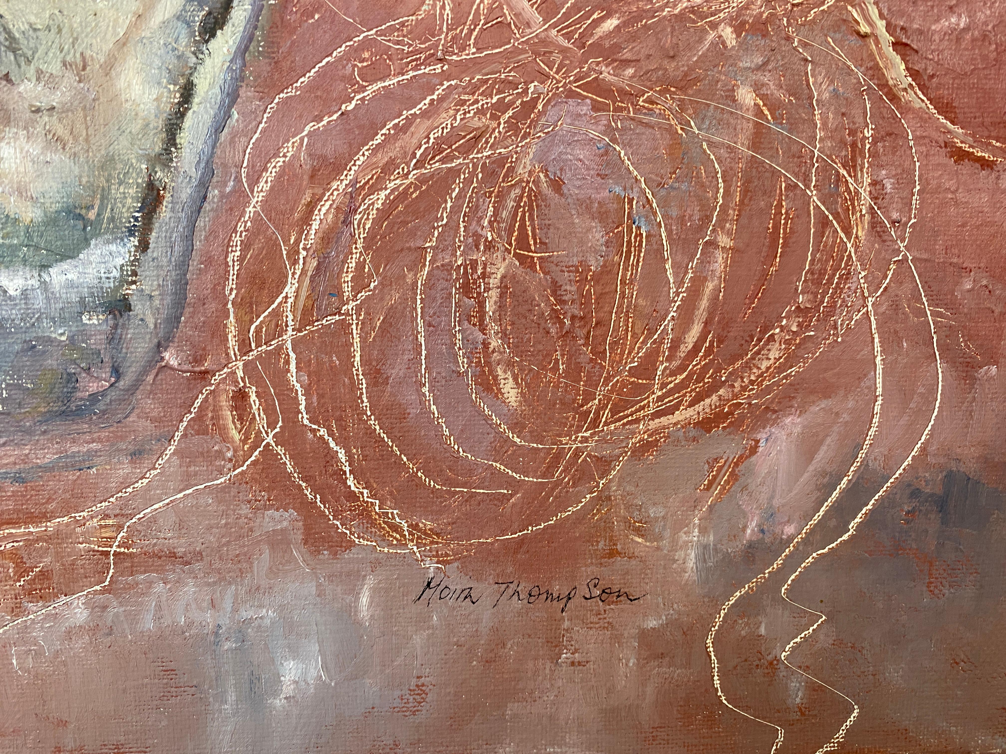Moira Thompson (Contemporary British School)
'Rocks in Old Bucket'
Oil on canvas
Signed
50cm x 50cm