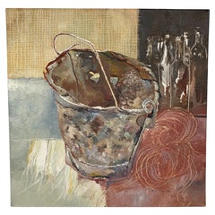 Moira Thompson (Contemporary British School) 'Rocks in Old Bucket'