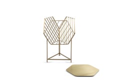 Moirage, Polished Brass Coffee Table, Designed by Matali Crasset