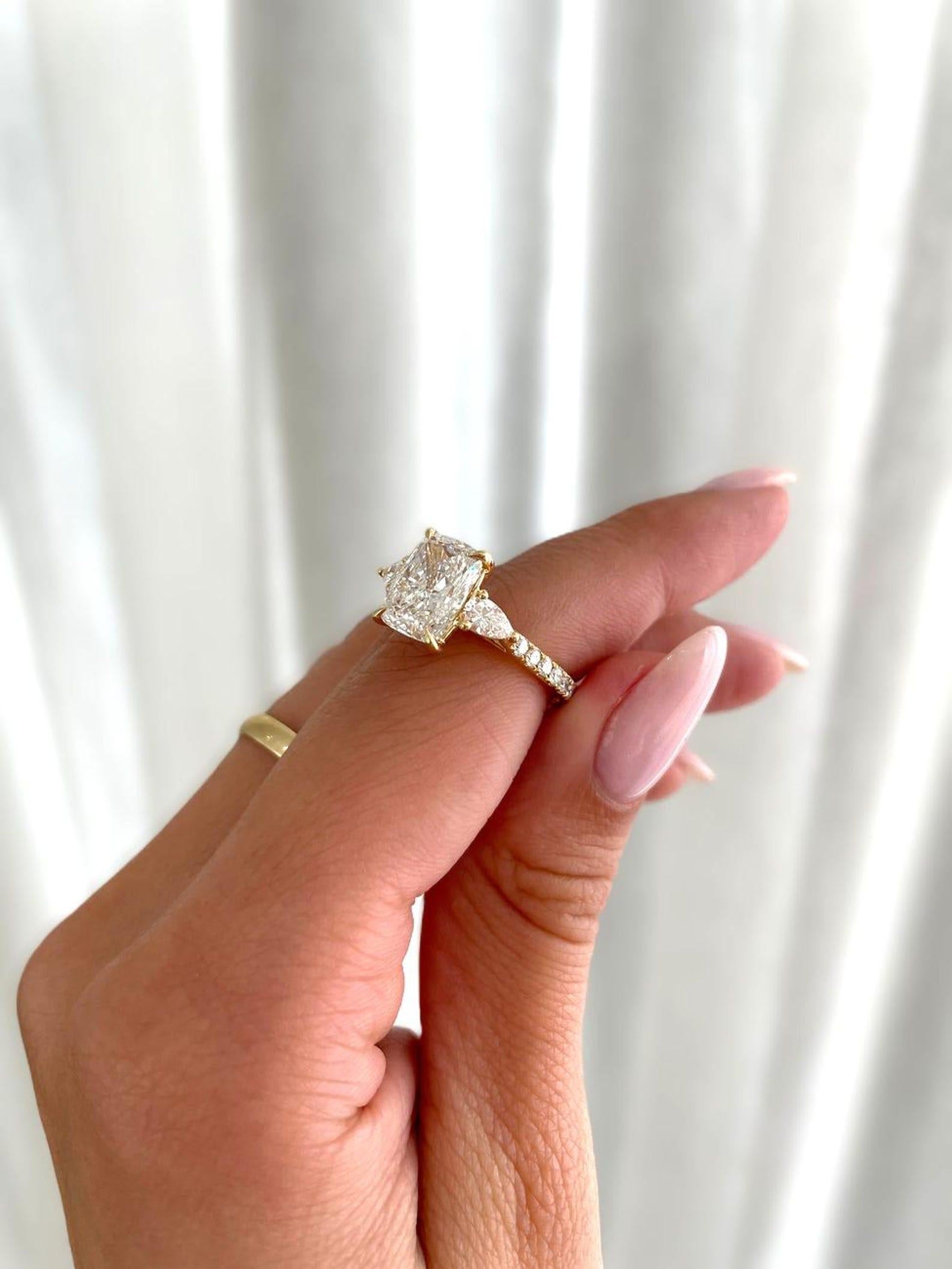 da uomo o donna Anello di fidanzamento con moisanite Anello solitario in argento 925 Anello nuziale unico in vendita