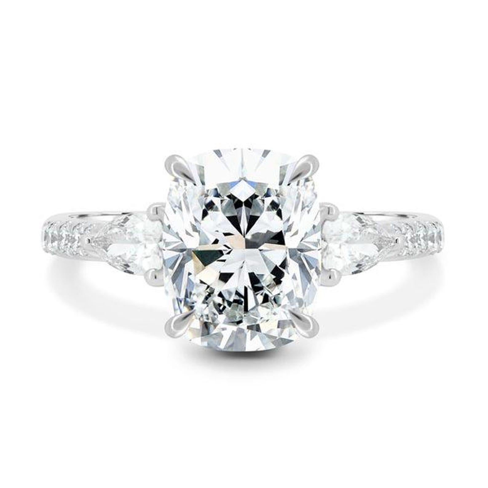 Anello di fidanzamento con moisanite Anello solitario in argento 925 Anello nuziale unico in vendita 1