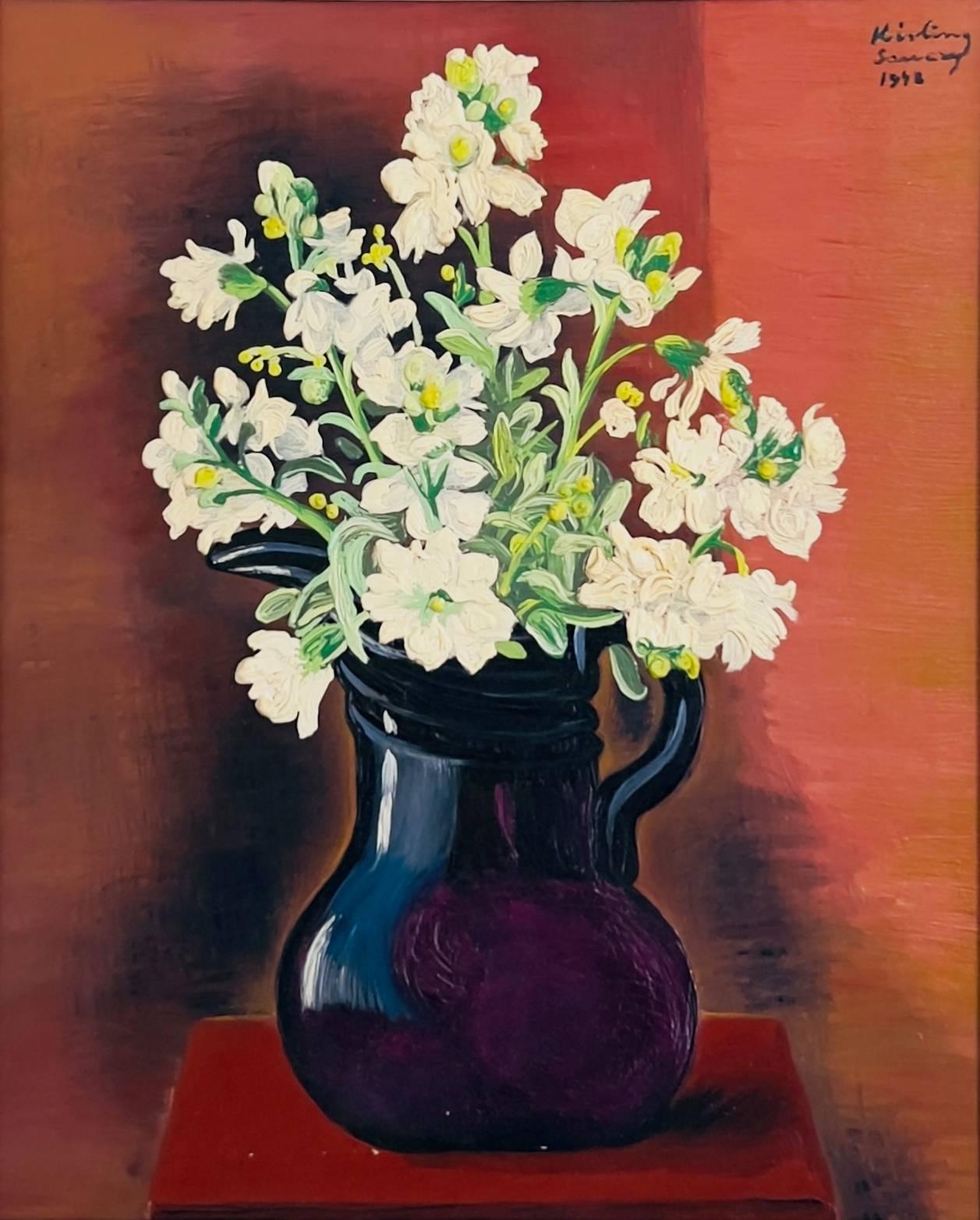 Un bouquet di azioni - Painting di Moise Kisling