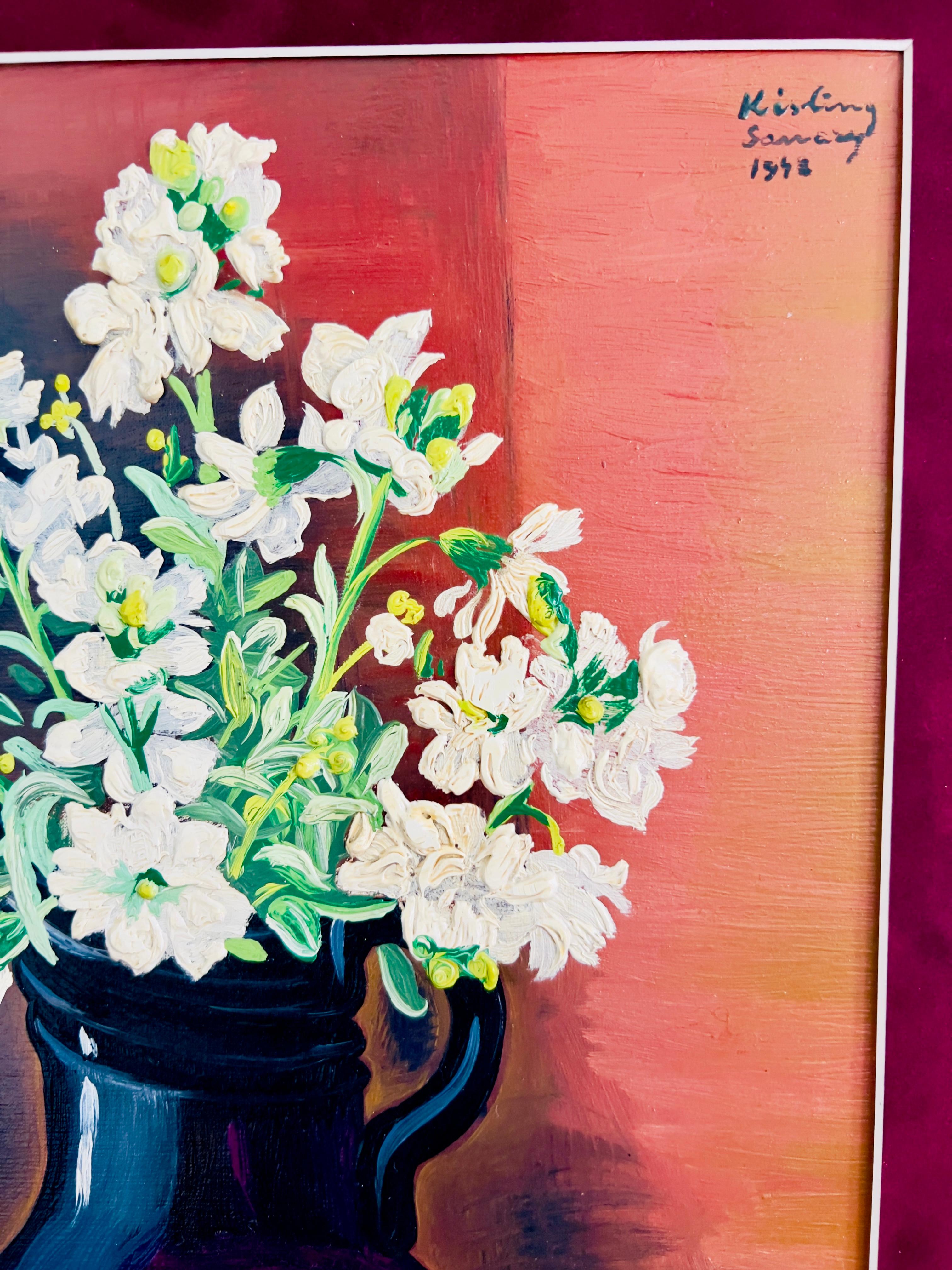 Un bouquet di azioni - Still-Life Painting Marrone di Moise Kisling