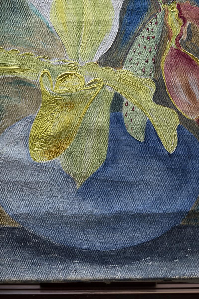 Schöne farbige Blumen, Öl auf Leinwand, Gemälde von Moise Kisling  im Angebot 2