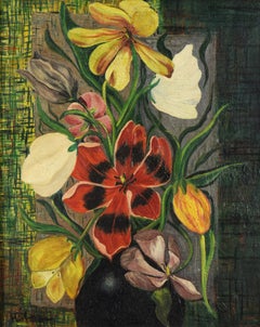 Fleurs by MOÏSE KISLING - still life, oil on canvas, flowers, post-Impressionist