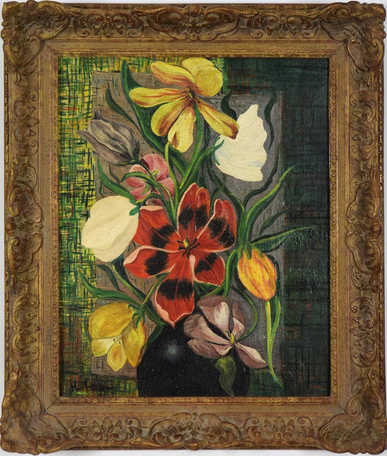 Fleurs by MOÏSE KISLING (1891-1953)

Oil on canvas
51.4 x 41.1 cm (20 ¹/₄ x 16 ¹/₈ inches)
Signed lower left, Kisling; signed on the reverse
Executed in 1916

Provenance
Collection of Ida Kimche, Tel Aviv
Sotheby's London, 29th June 1988
Le