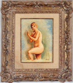 Nu by Moïse Kisling - Oil painting, Nude, 1930s, Small scale