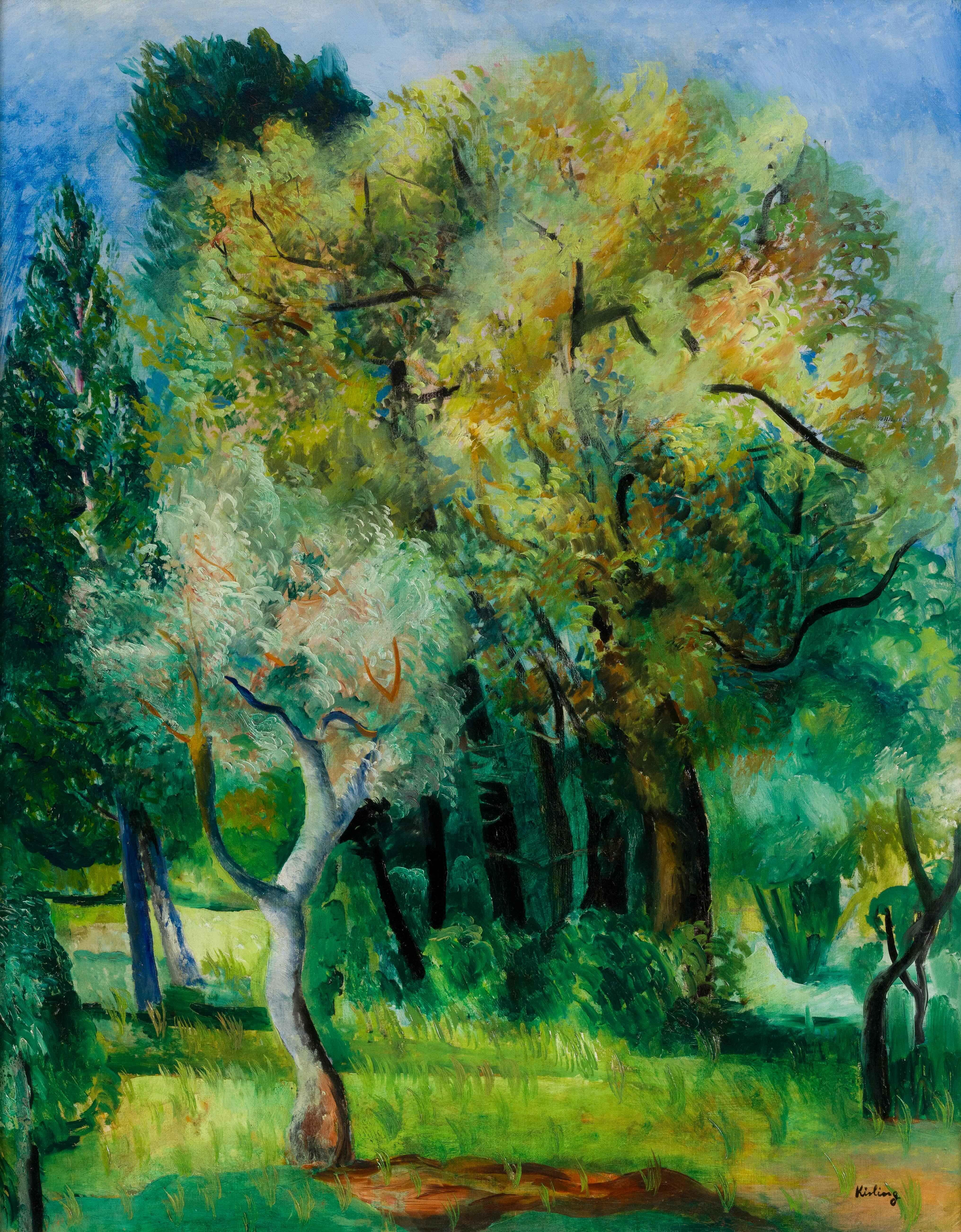 Moise Kisling Landscape Painting – Paysage de Provence von Moïse Kisling - Landschaftsmalerei