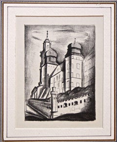 Belfry -  lithograph by Moise Kisling - 1929