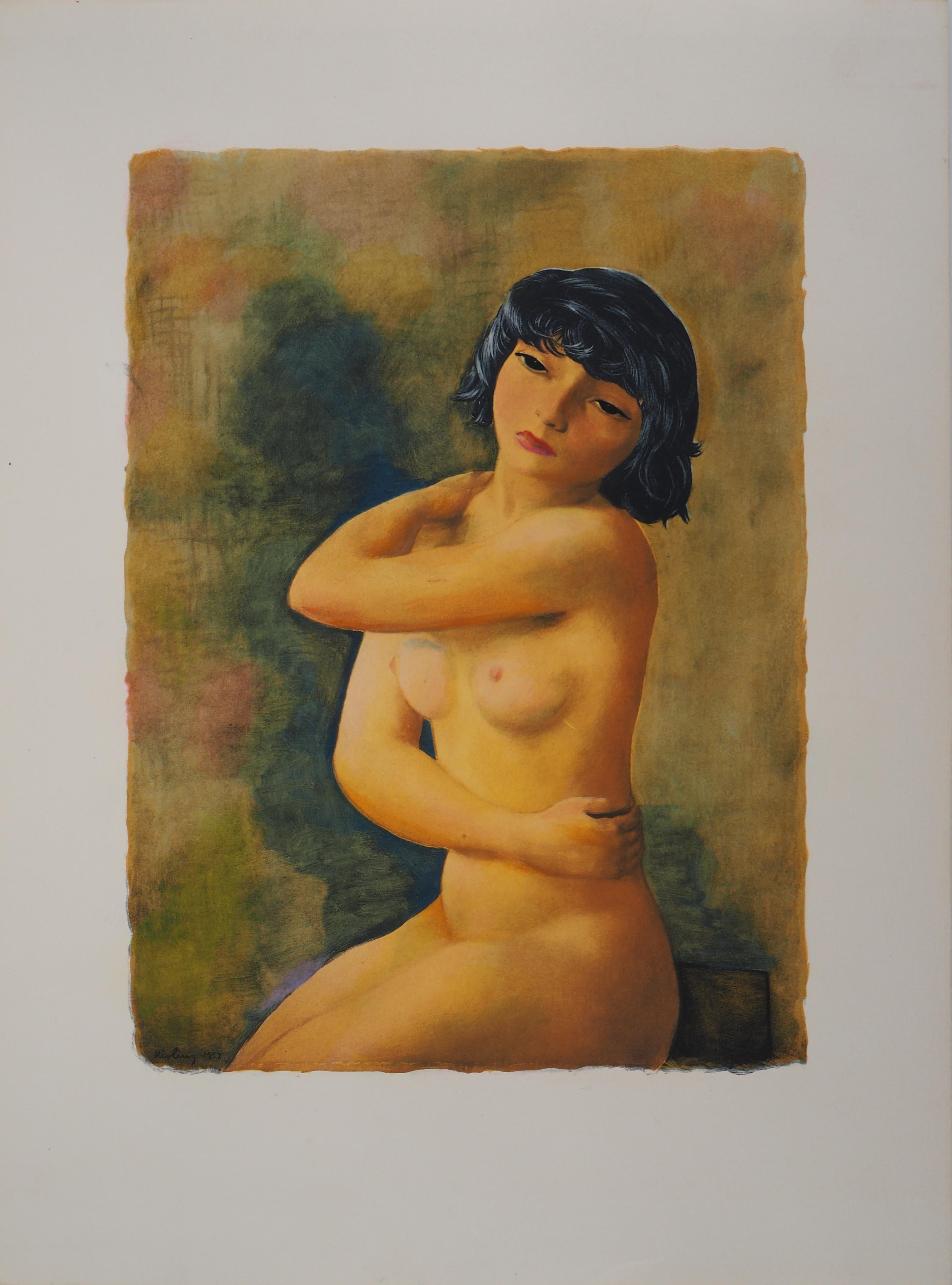 Moise Kisling Nude Print - Dreaming Nude - Lithograph