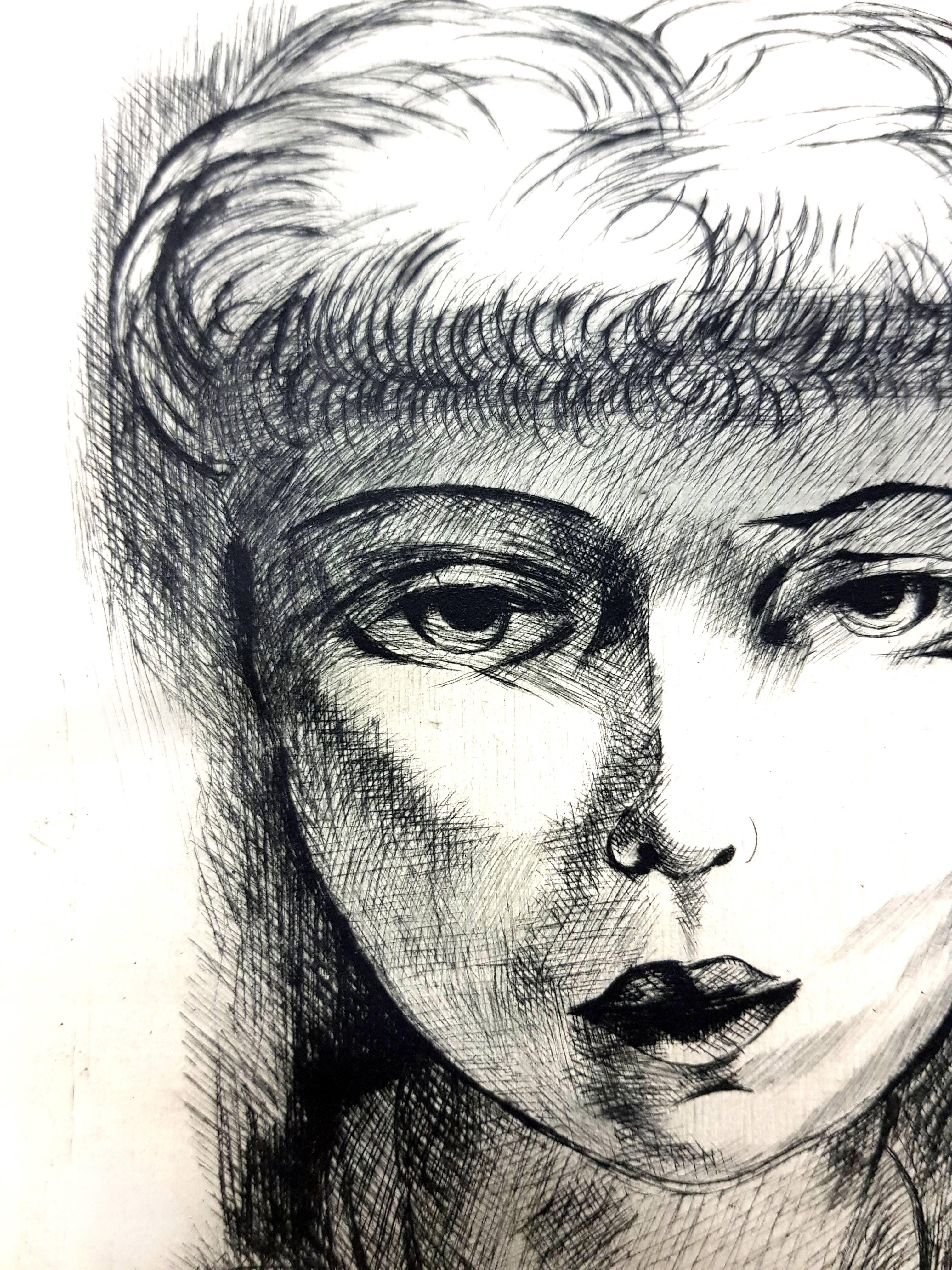 Moise Kisling - Woman - Etching For Sale 1