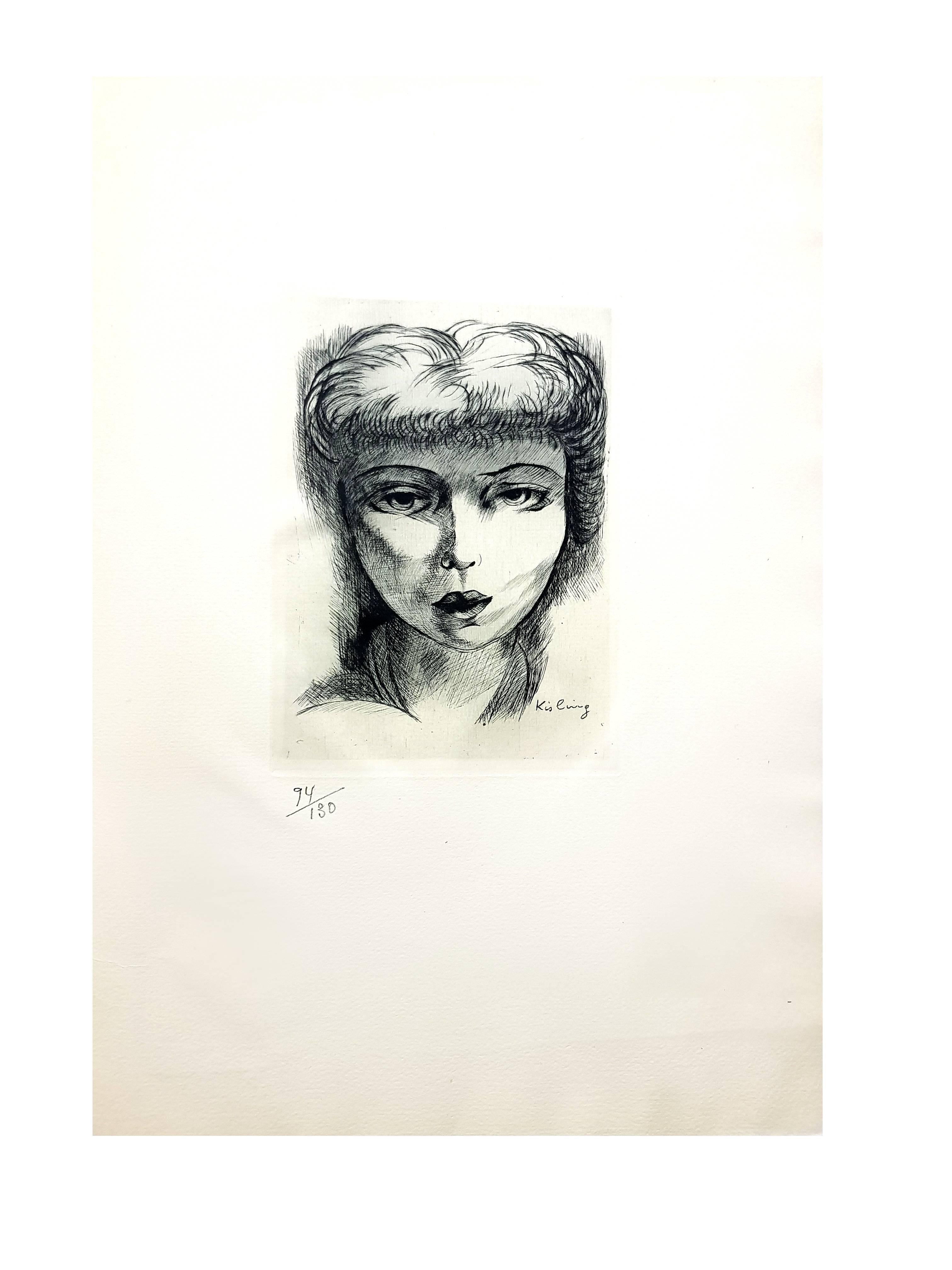 Moise Kisling - Woman - Etching For Sale 5
