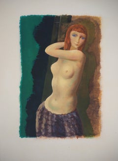 Red-haired Model - Original Lithograph