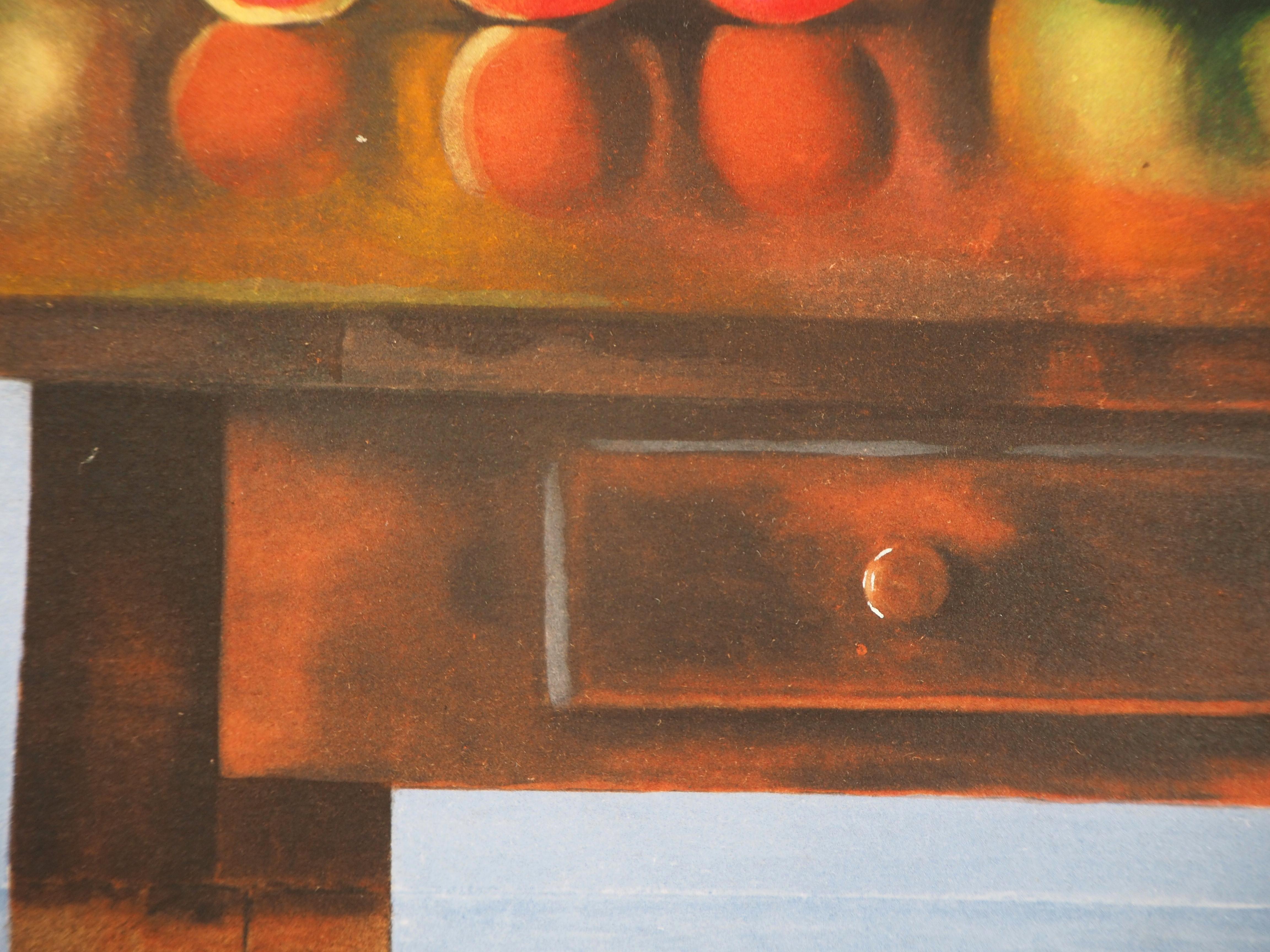 Moise KISLING
Tabelle mit Sommerfrüchten

Original-Lithographie
Auf Arches Pergament
28 x 38 cm (ca. 11 x 15 Zoll)

Sehr guter Zustand