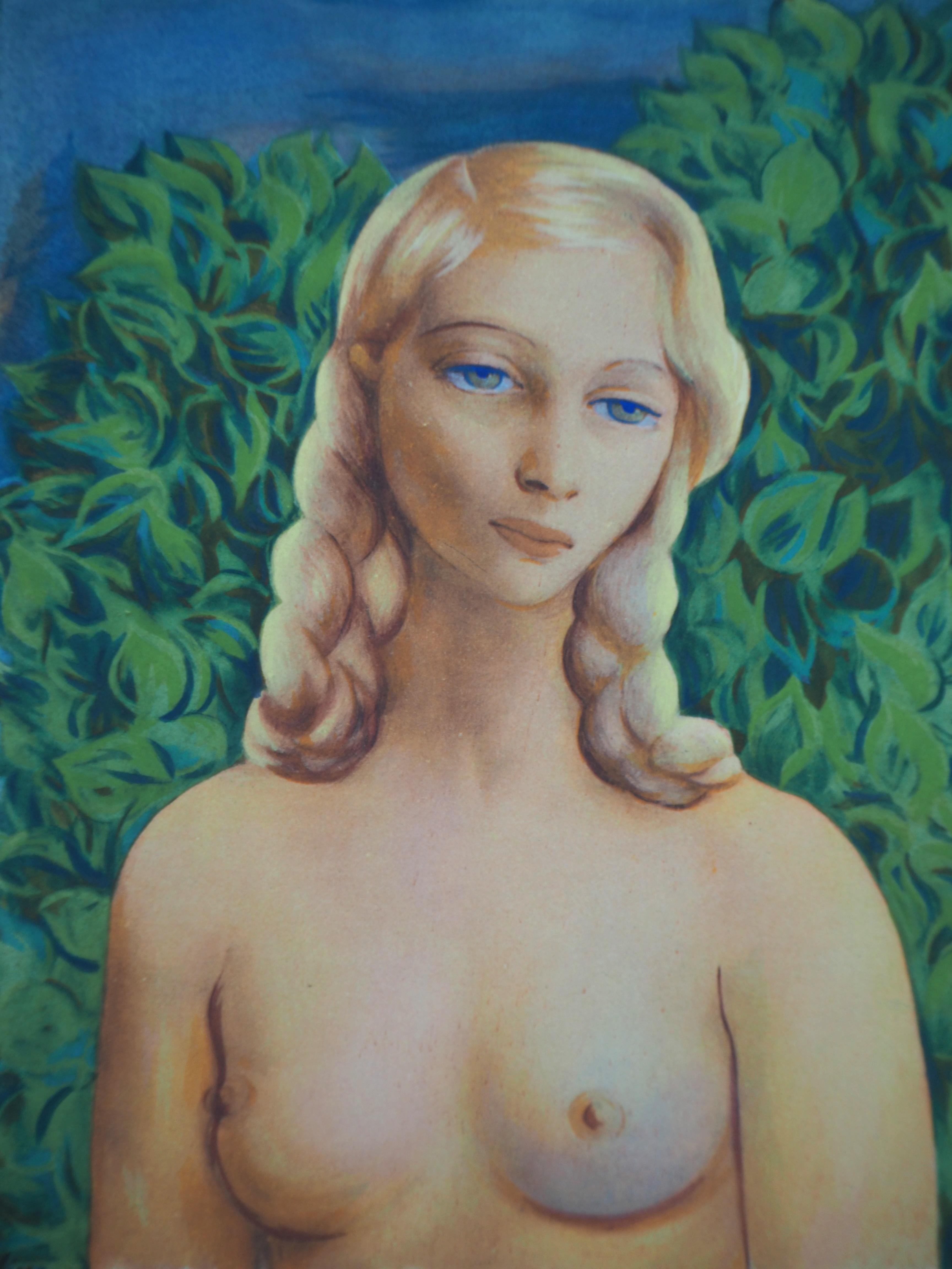 The Blond-haired Young Woman - Original Lithograph 1