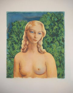 The Blond-haired Young Woman - Original Lithograph