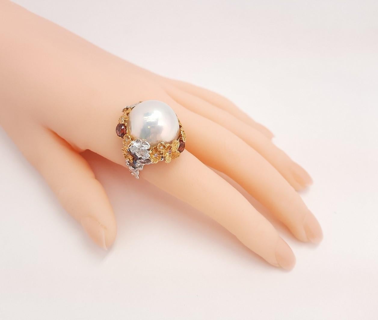 pearl and sapphire rings