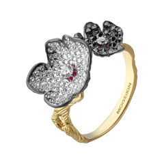 MOISEIKIN 18 Karat Gold Diamond Flower Ring
