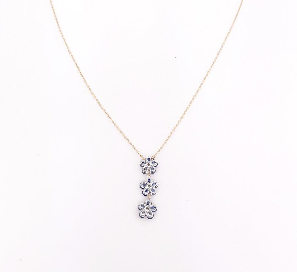 18k gold sapphire necklace