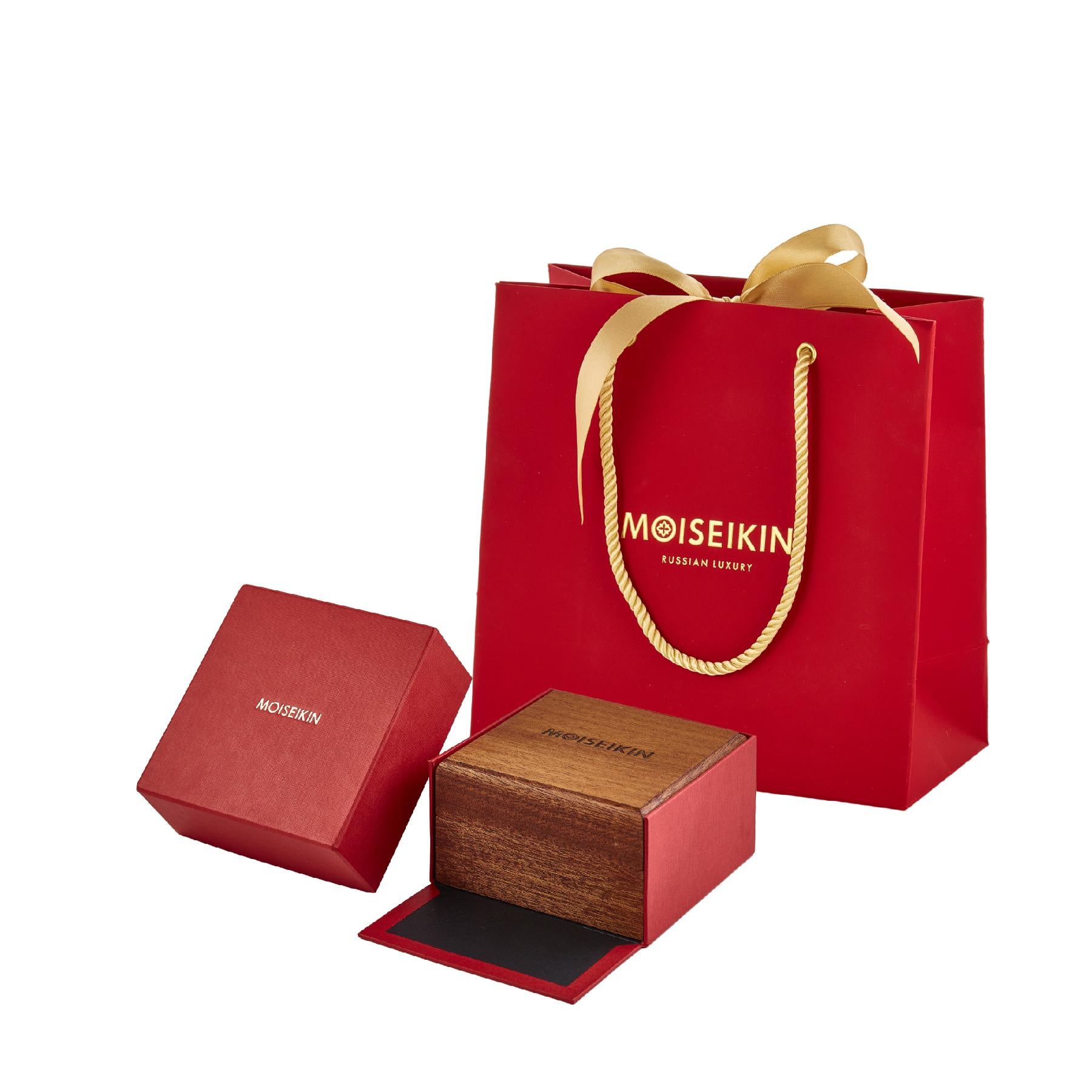 MOISEIKIN 18 Karat Weißgold 1,09ct Kornblumenblauer Saphir Cocktail Ring Damen im Angebot