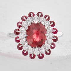 MOISEIKIN 18 Karat White Gold 2.10ct No Heat Spinel Cocktail Ring