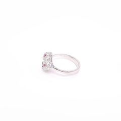 MOISEIKIN 18 Karat White Gold Diamond Flower Ring