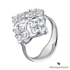 Moiseikin Bague en or blanc 18 carats avec diamants
