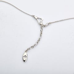 Moiseikin 18 Karat White Gold Fancy Yellow Diamond Necklace