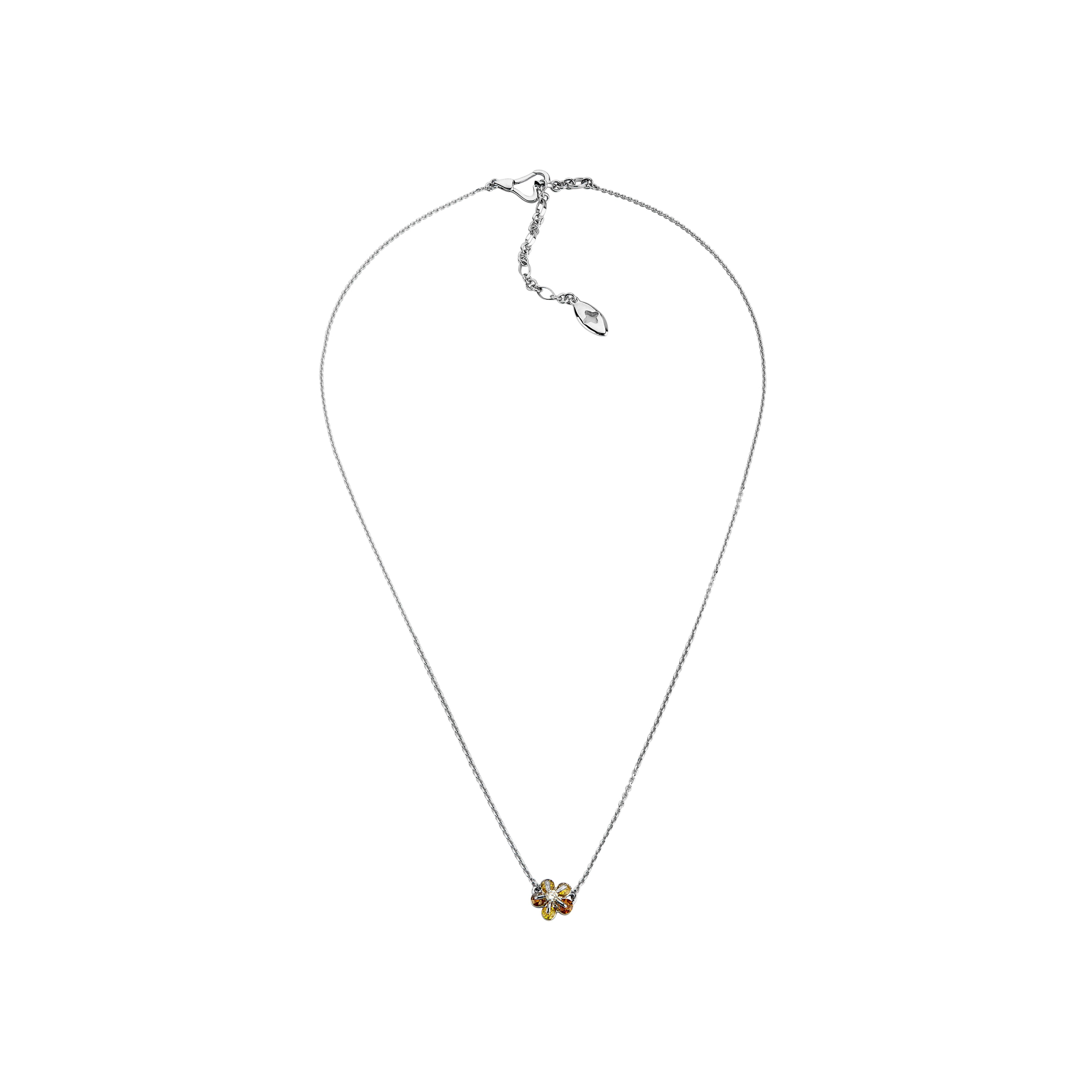 Round Cut Moiseikin 18 Karat White Gold Fancy Yellow Diamond Necklace For Sale