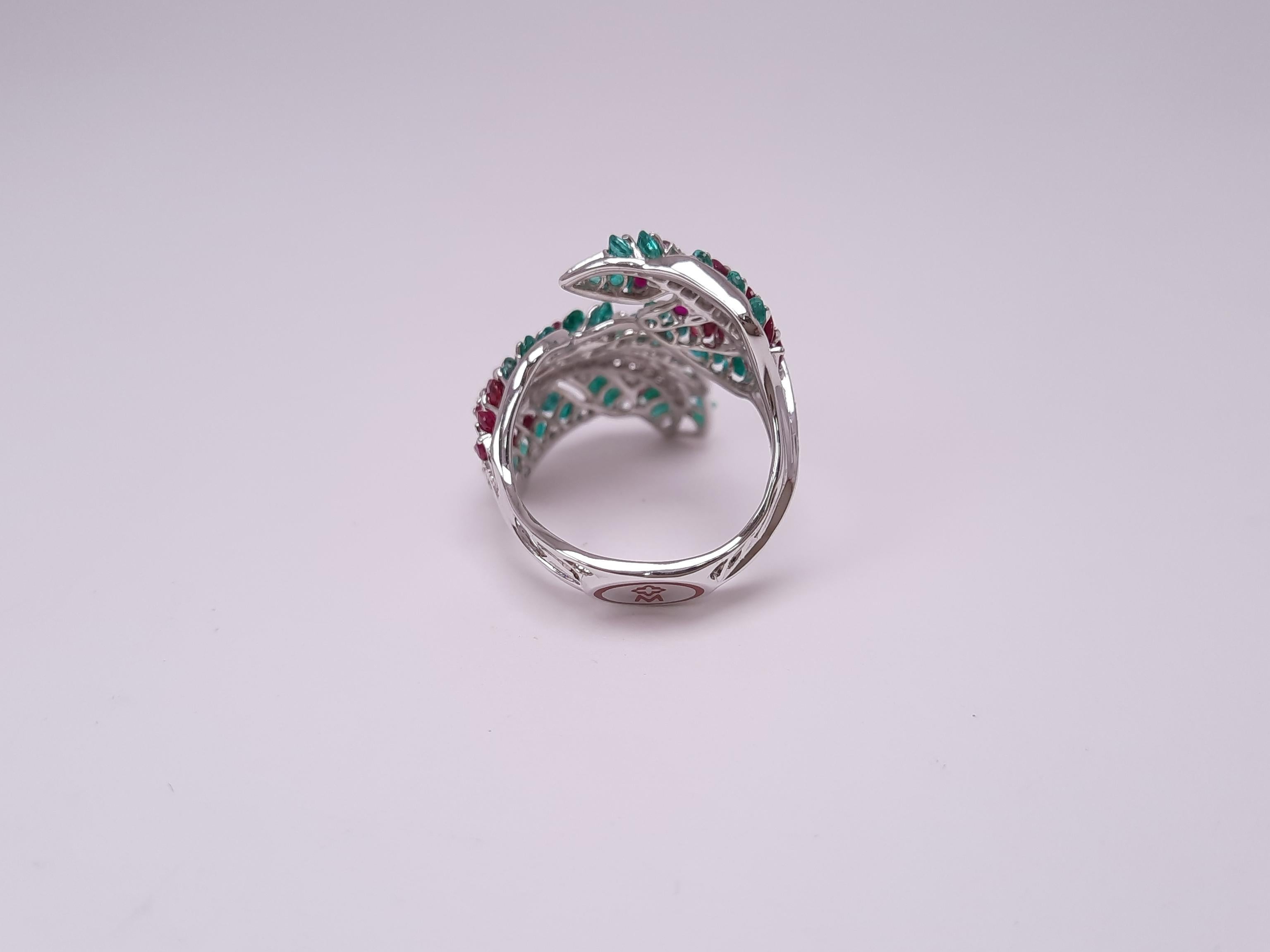 ruby and emerald engagement rings
