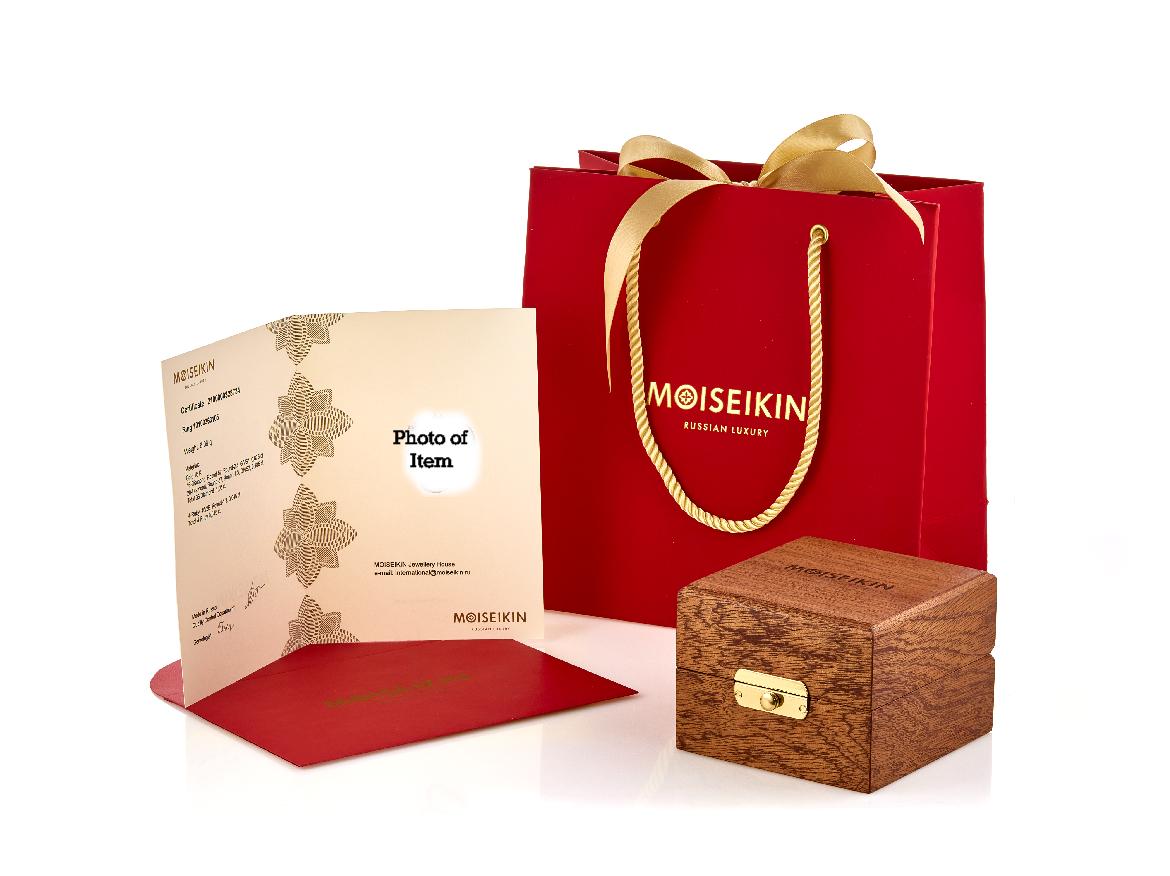 Women's Moiseikin 18 Karat White Gold Ruby Pendant with a Gift Chain