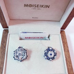 MOISEIKIN Sapphire Diamond  White Gold Earrings