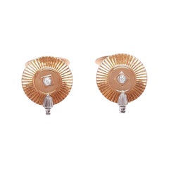 MOISEIKIN 18K Gold Diamond Cufflinks from "Genio Leonardo" Collection
