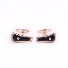 MOISEIKIN 18K Gold Diamond Cufflinks from "Genio Leonardo" Collection