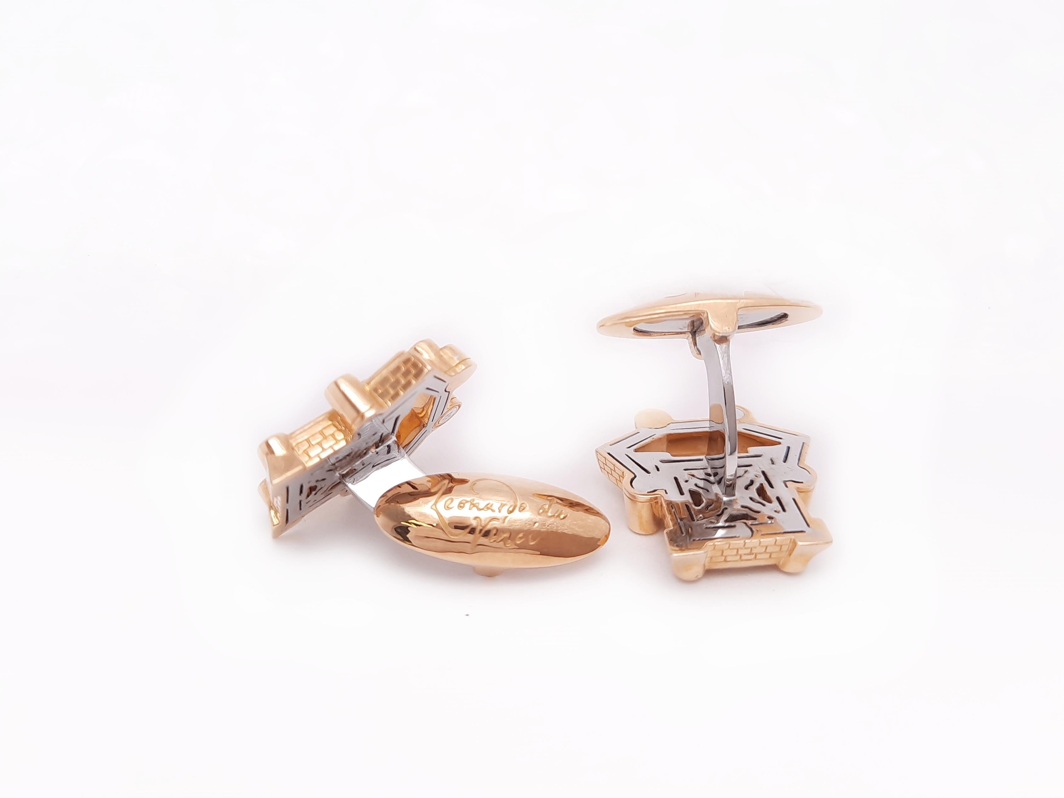 Contemporain Moiseikin Boutons de manchette en or 18 carats et diamants de la collection 