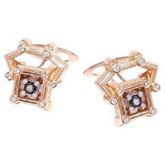 Moiseikin Boutons de manchette en or 18 carats et diamants de la collection "Genio Leonardo"