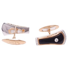 MOISEIKIN 18K Gold Diamond Cufflinks from "Genio Leonardo" Collection