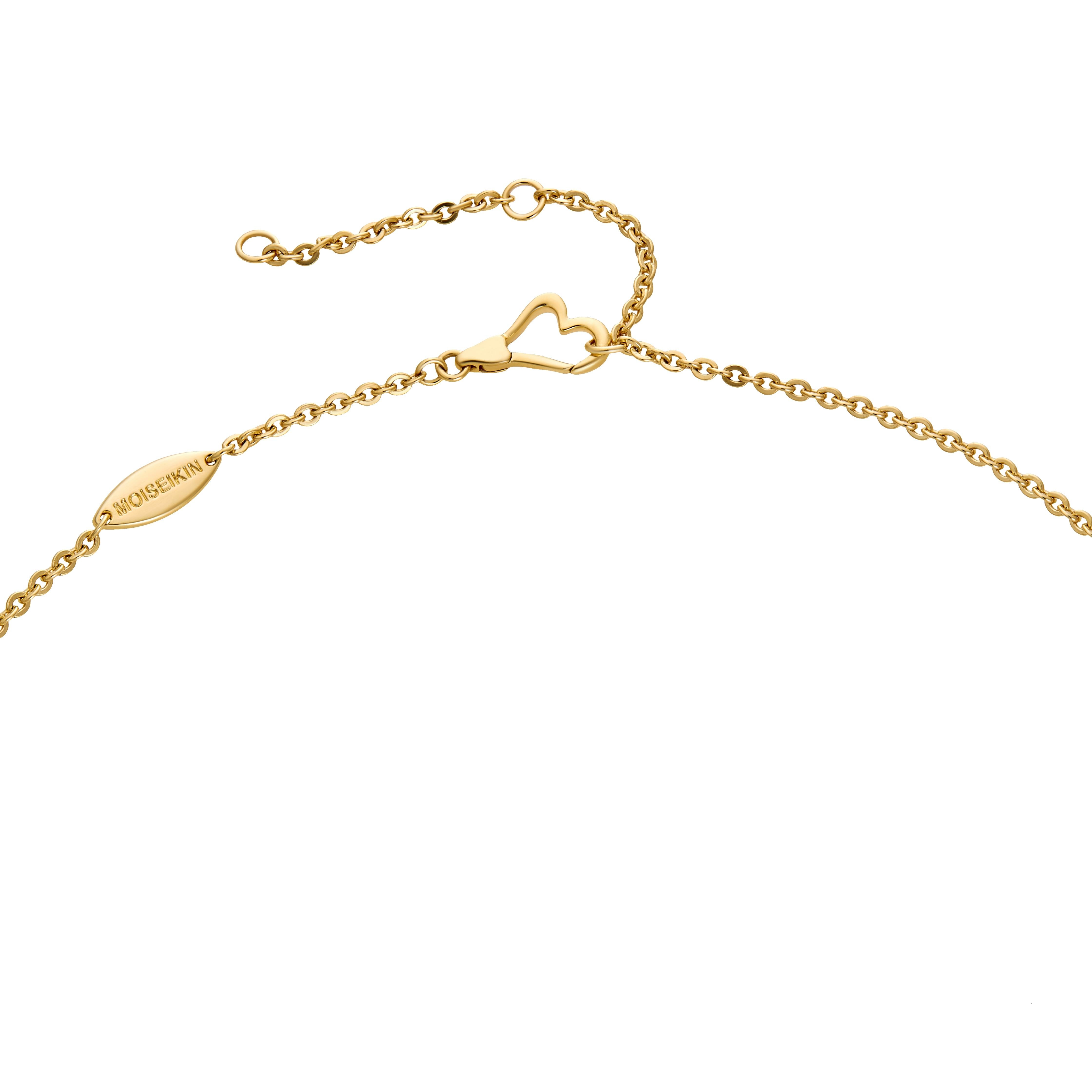 Women's MOISEIKIN 18K Gold  Diamond Topaz Aroma Bottle Pendant Necklace For Sale