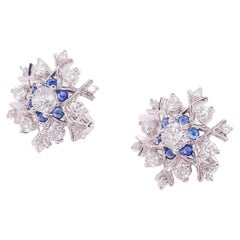 Moiseikin 18K White Gold 1.4ct Up Snowflake Diamond Earrings